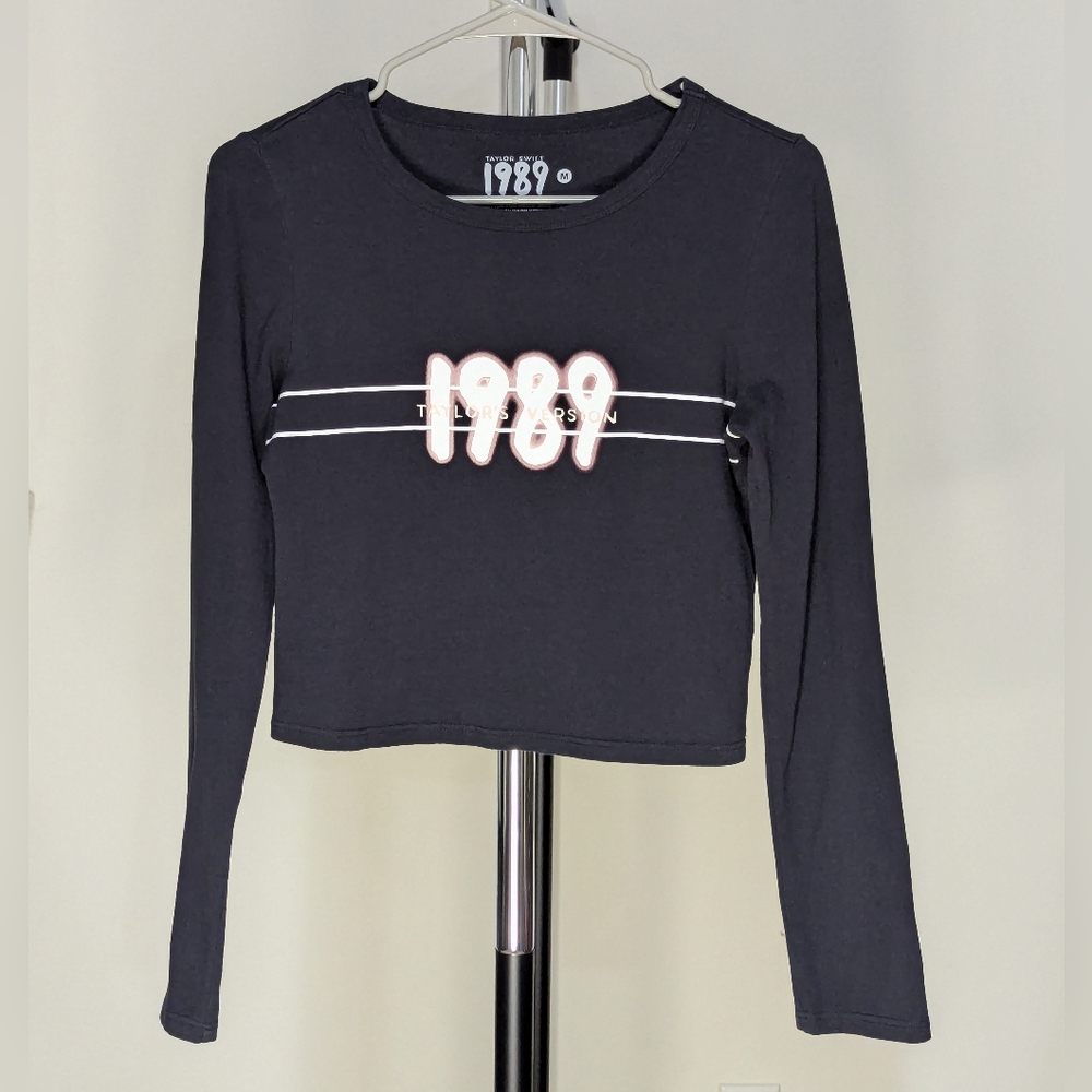 Taylor Swift Women's Medium Cropped Long Sleeve 1989 (Taylor's Version) Baby Tee
